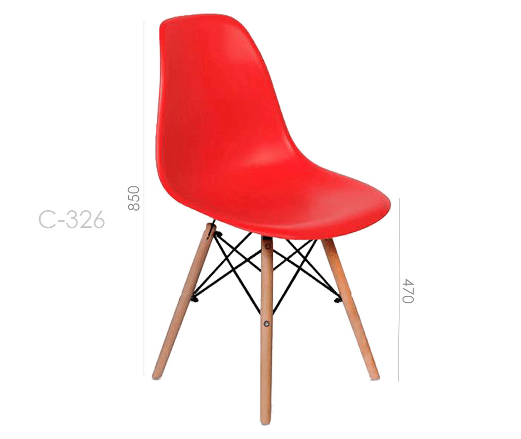 Cadeira Cloe C-326 Piovezana VERMELHA medidas