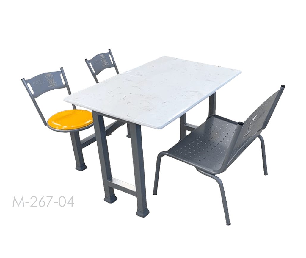 MESA INCLUSIVA CANADA M-267-04 CONJUGADA C CADEIRA DOUBLE IRON C-353-02 PO (C LAUDO INMETRO) pIOVEZANA